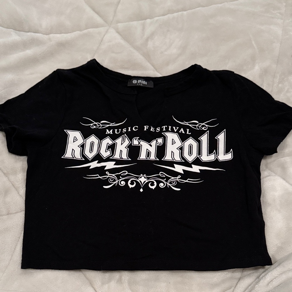 Rock 'n' Roll Women's Black Crop Top